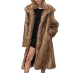 ZHOUYF Women's Faux Fur Winter Cardigan Jacket