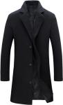 Men's Wool Blend Pea Coat - Warm Winter Overcoat