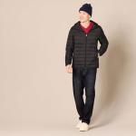 Men's Packable Water-Resistant Black Puffer Jacket