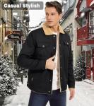Men's Thick Fleece-Lined Winter Trucker Jacket