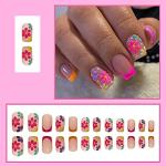 Nude Pink Flower Design Press-On Nails