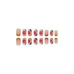 Nude Pink Flower Design Press-On Nails