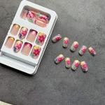 Nude Pink Flower Design Press-On Nails