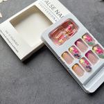 Nude Pink Flower Design Press-On Nails