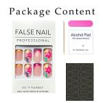 Nude Pink Flower Design Press-On Nails