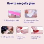 Pink White Ombre Glitter Press-On Nails for Women