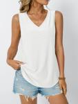 Summer Eyelet Embroidered V-Neck Tank Top for Women