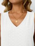 Summer Eyelet Embroidered V-Neck Tank Top for Women
