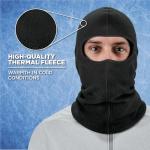 Thermal Black Fleece Winter Face Mask Balaclava