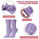LINEMIN Women's Cozy Fuzzy Winter Socks - 5 Pack
