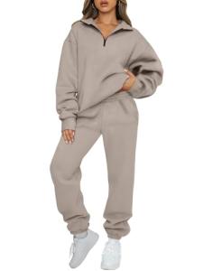Women's 2-Piece Lounge Set with Zip Pullover