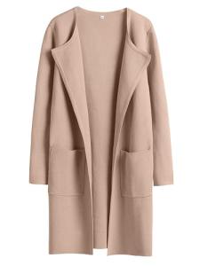 Lightweight Khaki Open Front Cardigan for Women