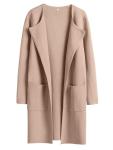Lightweight Khaki Open Front Cardigan for Women