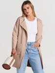 Lightweight Khaki Open Front Cardigan for Women