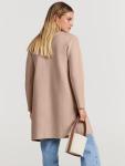 Lightweight Khaki Open Front Cardigan for Women