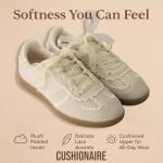 CUSHIONAIRE Belinda Women’s Lace-Up Casual Sneakers