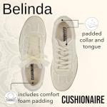 CUSHIONAIRE Belinda Women’s Lace-Up Casual Sneakers