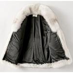 Denny&Dora Men's White Fox Fur Lapel Coat