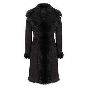 Luxury Black Toscana Sheepskin 3/4 Length Coat