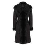 Luxury Black Toscana Sheepskin 3/4 Length Coat