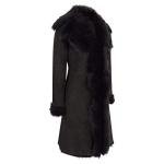 Luxury Black Toscana Sheepskin 3/4 Length Coat