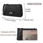 Trendy Black Quilted Crossbody Bag for Women