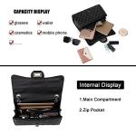 Trendy Black Quilted Crossbody Bag for Women