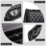 Trendy Black Quilted Crossbody Bag for Women