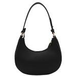 Small Black Crescent Shoulder Bag for Everyday Use