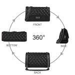 Trendy Black Quilted Crossbody Bag for Women