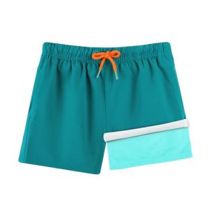 BRISIRA Boys Quick-Dry Swim Trunks with Liner