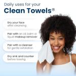 Clean Skin Club XL Biobased Face Towels - 50 Ct