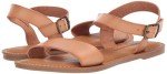 Women’s Two Strap Buckle Sandal in Natural