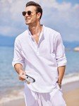 COOFANDY Men's Casual Long Sleeve Henley Shirt