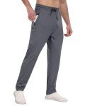 3 Pack Men's Workout Joggers with Zipper Pockets
