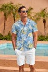 Men's Linen Short Sleeve Casual Beach Shirt
