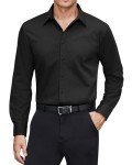 J.VER Men's Black Long Sleeve Dress Shirt XL