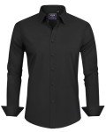 J.VER Men's Black Long Sleeve Dress Shirt XL