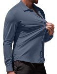 Men's Muscle Fit Denim Blue Dress Shirt