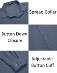 Men's Muscle Fit Denim Blue Dress Shirt