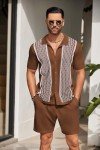 Men's Vintage Button Down Short Set and Pants