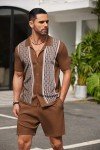 Men's Vintage Button Down Short Set and Pants