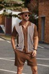 Men's Vintage Button Down Short Set and Pants