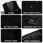Men's Slim Fit 3-Piece Suit Set - Black
