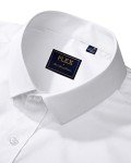 Men's Stretch Wrinkle-Free White Dress Shirt