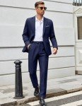 Men's Classic Fit Dark Blue Suit Set