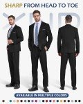 YND Men's Slim Fit Black Suit Set with Tie