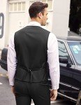 Coofandy Men's Black Layered Formal Vest - Large