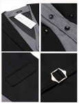 Coofandy Men's Black Layered Formal Vest - Large