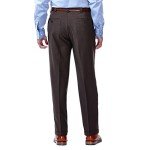 Haggar Men's Expandable Waist Pleat-Front Pants